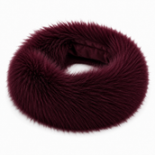 Fur headband - Burgandy