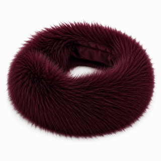 Fur headband - Burgandy