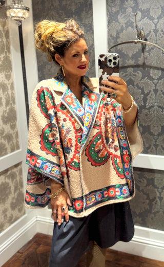 Stevie Pattern Poncho
