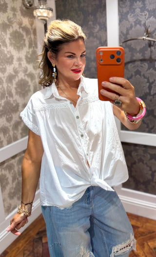 Clemente Cotton Blouse - White