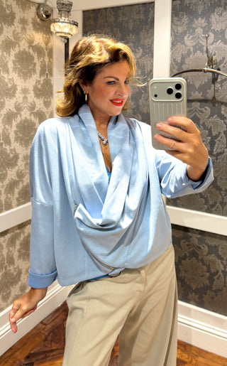 Kate Baby Blue - Suede Jacket