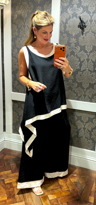 Emilia Asymmetric Hem Co ord- Black