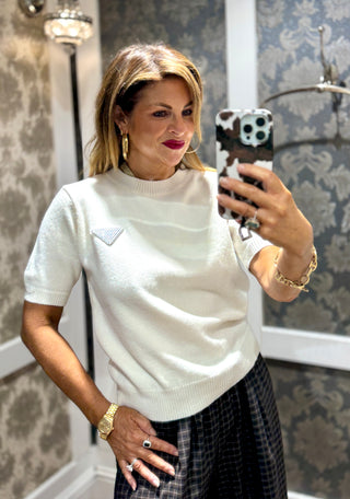 Parada Short Sleeve Knit - Cream