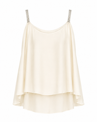 Ryder Silk Tank Top - Ivory