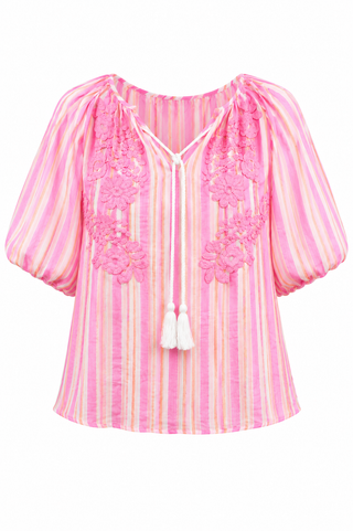 Raya Cotton Pink Blouse