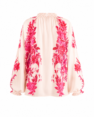 Marcy Blouse Red Floral Print Blouse