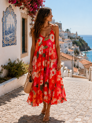 Wrenley Red Floral Dress