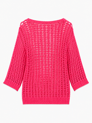 Dolly Cotton Crochet Knit - Fluor Pink