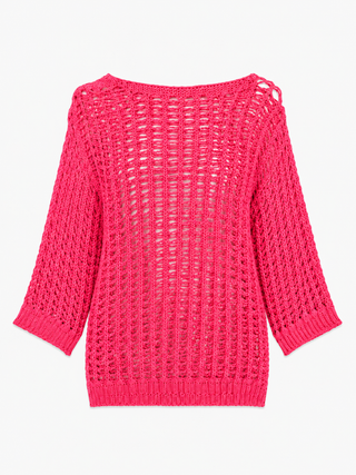 Dolly Cotton Crochet Knit - Fluor Pink