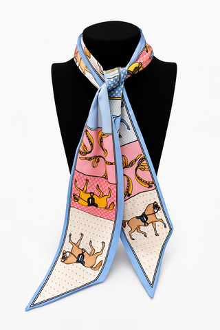 Silk Neck Scarf - Blue