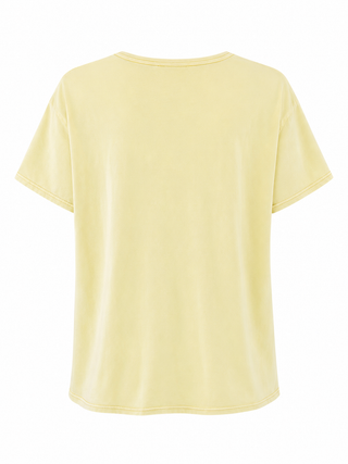 Pocket Cotton T-shirt -  Yellow