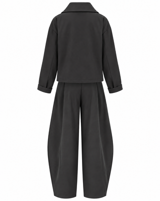 Saira Barrel Co-Ord Set - Black