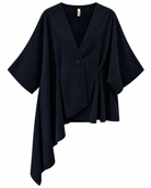 Cleo Asymmetric Jacket - Dark Navy
