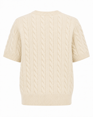 Colette Short Sleeve Knit - Cream