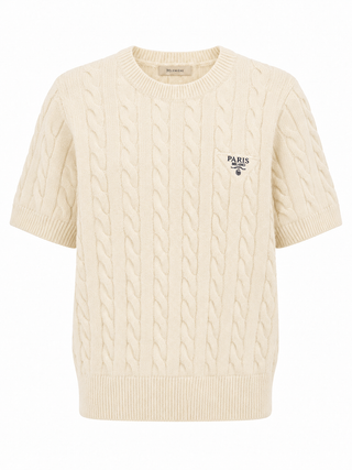 Colette Short Sleeve Knit - Cream