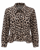 Romy Leopard Peplum Shirt