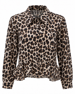 Romy Leopard Peplum Shirt