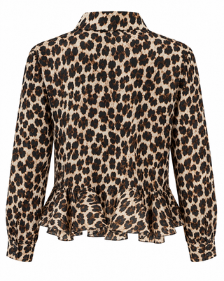 Romy Leopard Peplum Shirt