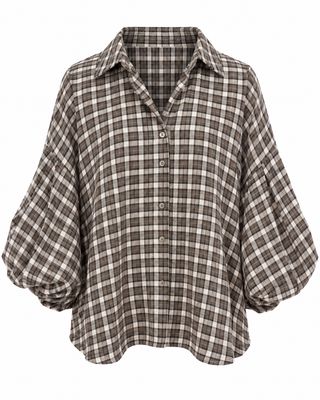 Brontë Check Balloon Sleeve Shirt