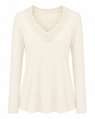 Cashmere Lace Layering Top - Cream