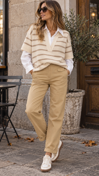 Mimi Layered Knit - Beige