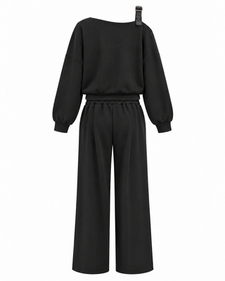 Kyla 2 Piece Leisure Suit - Black