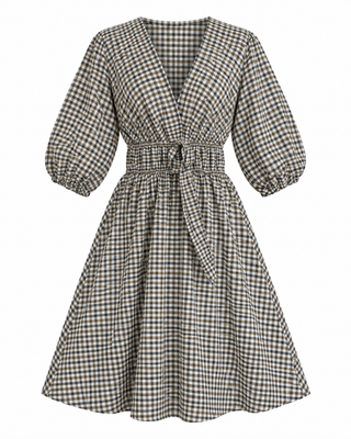 Moxie check mini dress