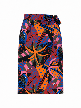 Kaia Tiger Print Skirt Midi