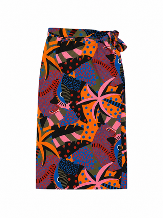 Kaia Tiger Print Skirt Midi