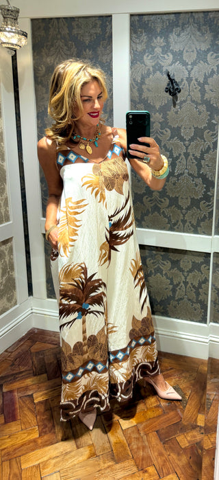 Beatrice Jumpsuit Palm Tree