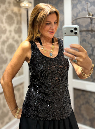Jojo- Black Sequin- Top