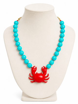 Turq Crab Necklace