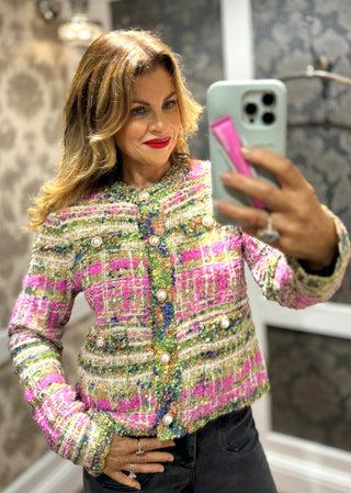 Resille Chanel Cardigan - Multi