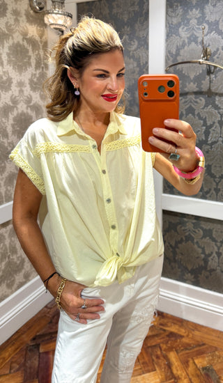 Clemente Cotton Blouse - Lemon