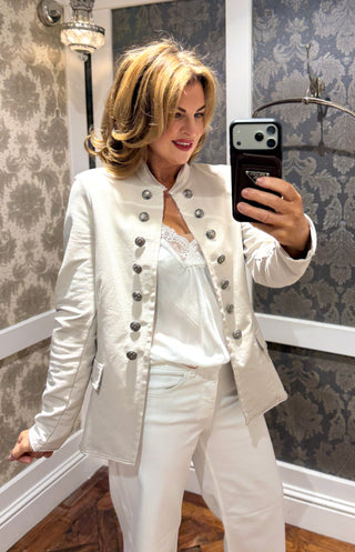 Olivia Military Jacket - Cream