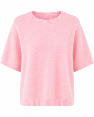 Ariana Short Sleeve Alpaca Knit - Pink