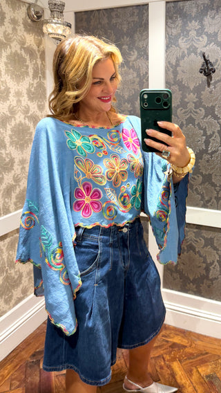 Vicky- Shawl Blue