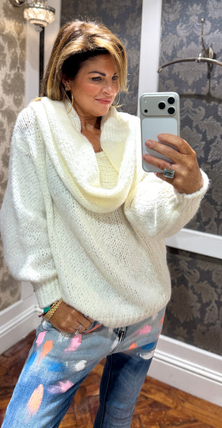 Maggie Off Shoulder Knit - Cream