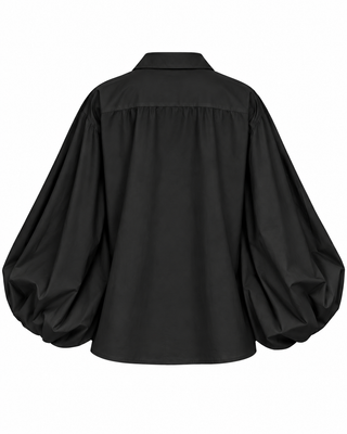Aviora Balloon Sleeve Shirt - Black