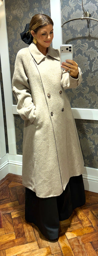 Audrey Wool Coat - Beige