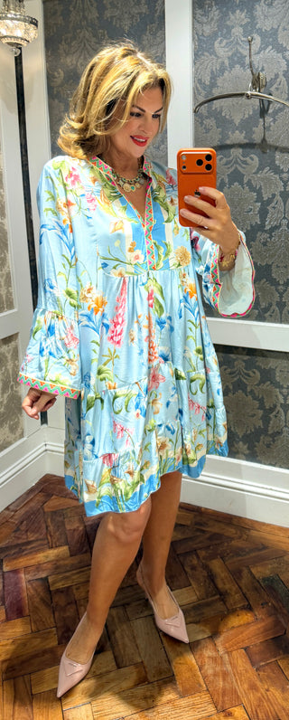 Nellie Midi Dress - Sky Blue