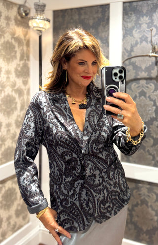 Luna Brocade Paisley Blazer