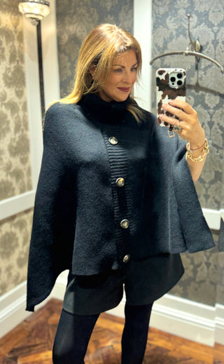 Alanis Poncho - Black