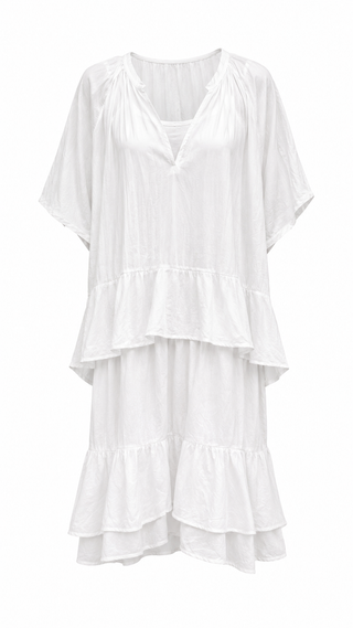 Eden Tiered Dress - Soft White