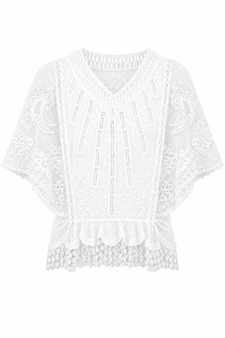 Lautrec Lace Top - White