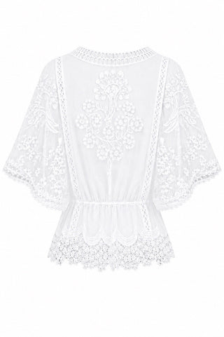 Lautrec Lace Top - White