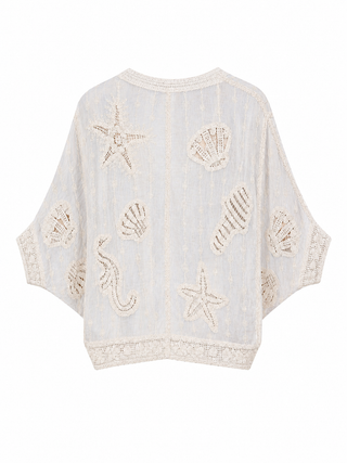 Marina Cotton Kimono Cardi - Cream ** PRE-ORDER EST DESPATCH 19 JUNE**
