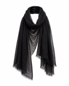 Pam Lightweight Crinkle Scarf- Black