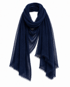 Pam Lightweight Crinkle Scarf- Navy