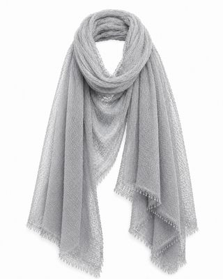 Pam Lightweight Crinkle Scarf- Grey